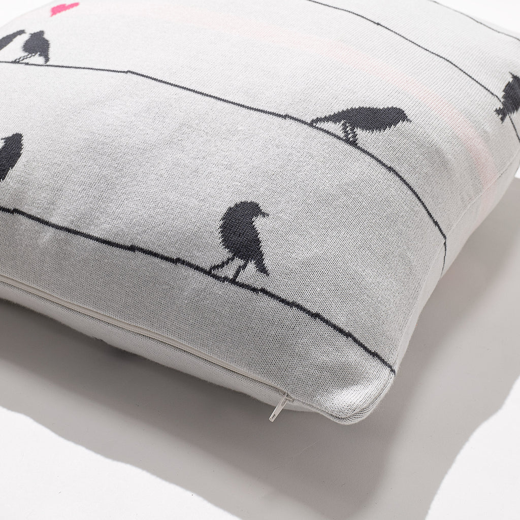 Pude 47 x 47cm - 100% Bomulds Bird 02