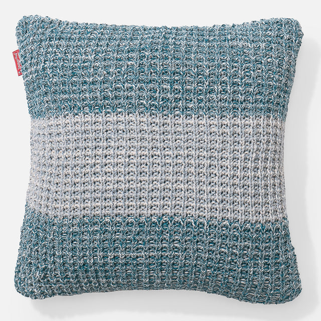 Pude 47 x 47cm - 100% Bomulds Chester Blå 01