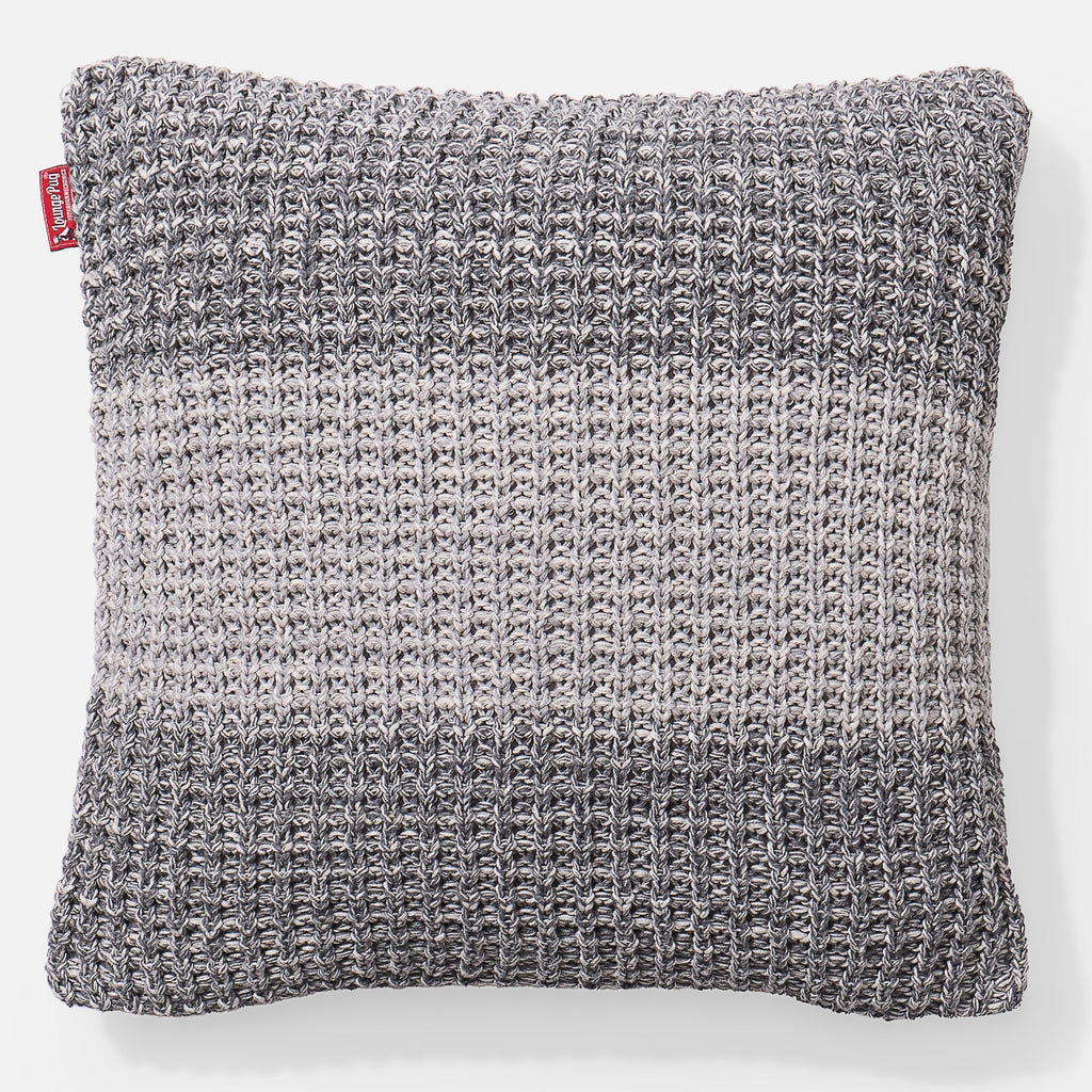 Pude 47 x 47cm - 100% Bomulds Chester Grå 01