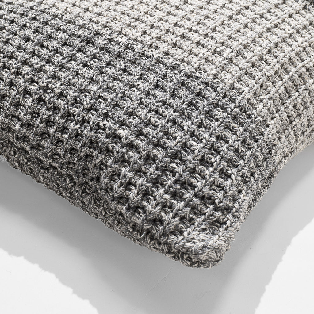 Pude 47 x 47cm - 100% Bomulds Chester Grå 02