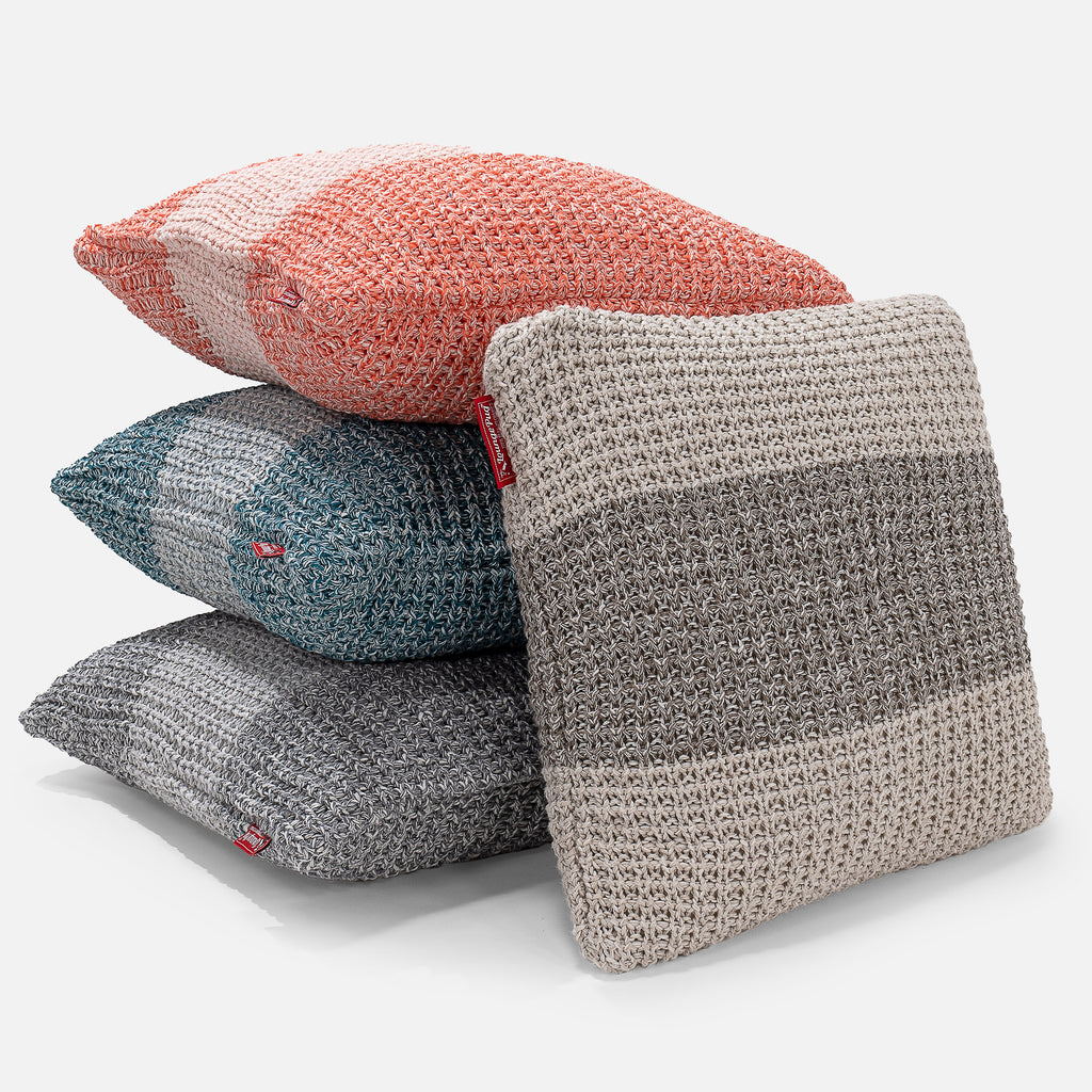 Pude 47 x 47cm - 100% Bomulds Chester Lyserød 03
