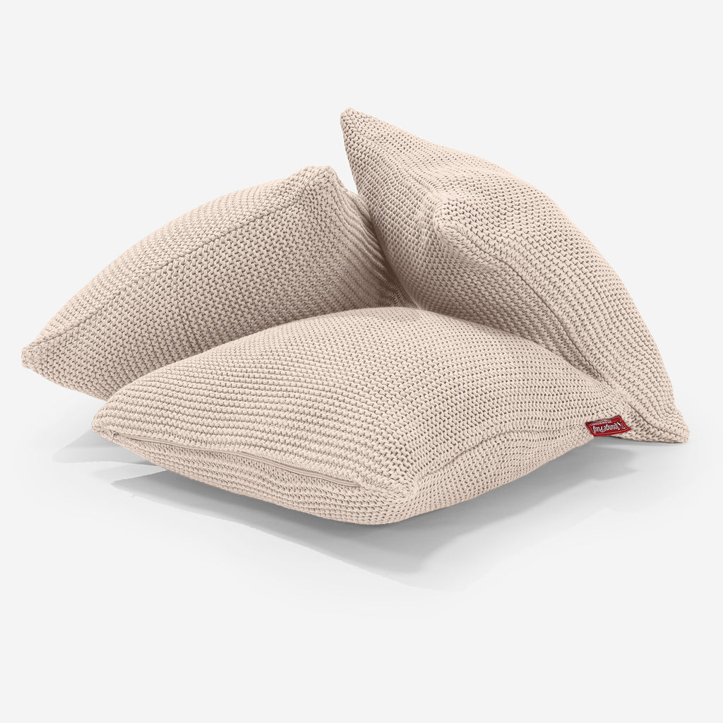 Pude 47 x 47cm - 100% Bomulds Ellos Cremefarvet 03
