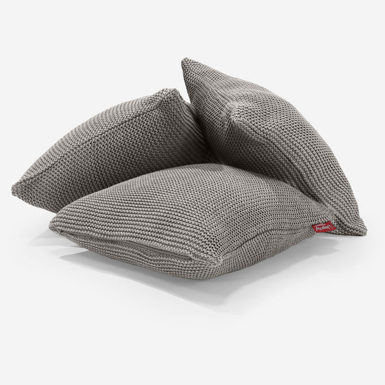 Pude 47 x 47cm - 100% Bomulds Ellos Grå 03