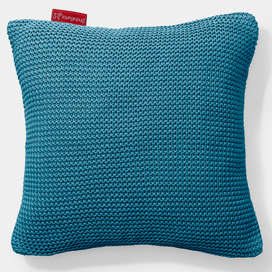 Pude 47 x 47cm - 100% Bomulds Ellos Petrolblå 01