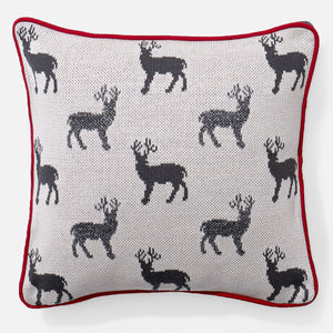 Pudebetræk 47 x 47cm - Strikket Stag