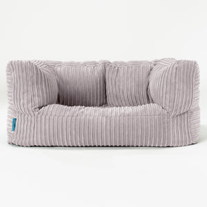 Albert Børnesofa 2-6 år - Klassisk Jernbanefløjl Sølvgrå