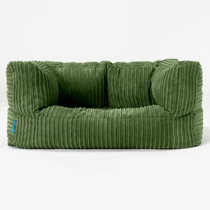 Albert Børnesofa 2-6 år - Klassisk Jernbanefløjl Skovgrøn