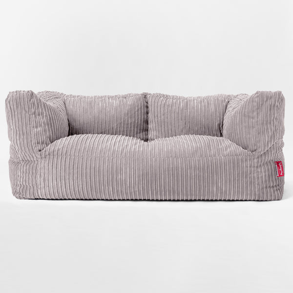 Albert Sækkestol Sofa 2 pers - Klassisk Jernbanefløjl Aluminium Søl 01