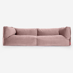 Albert Sækkestol Sofa 3 pers - Fløjl Lyserød