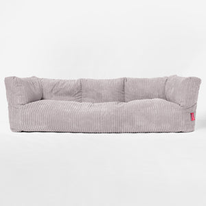 Albert Sækkestol Sofa 3 pers - Klassisk Jernbanefløjl Sølvgrå