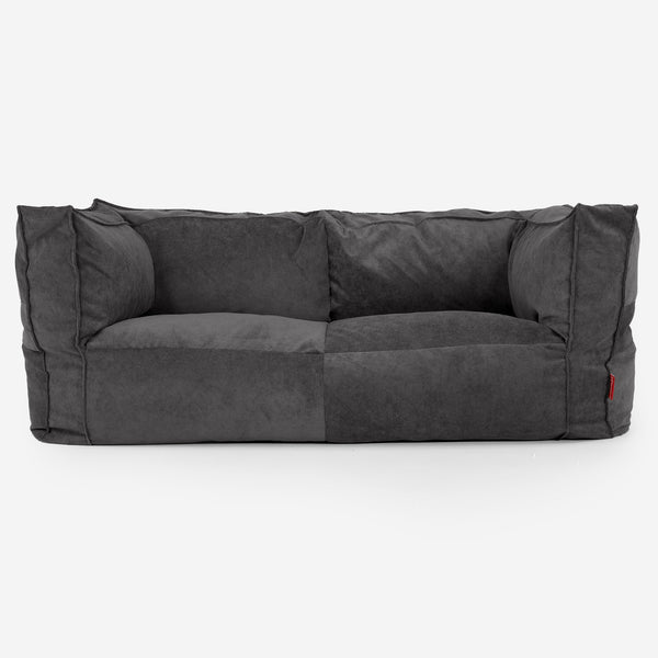 Albert Sækkestol Sofa 2 pers - Babyfløjl Kul 01