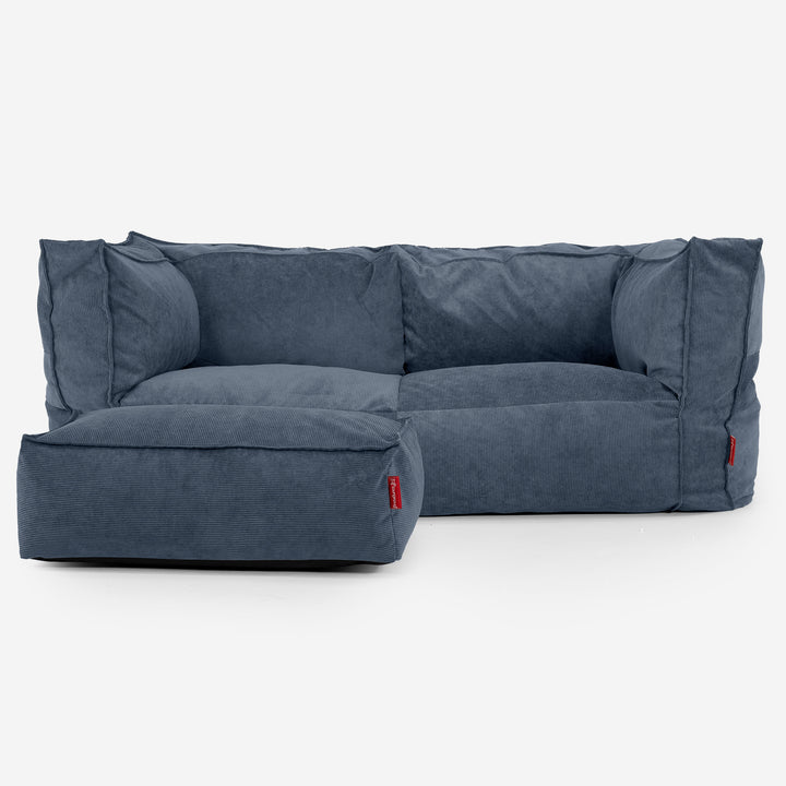 Albert Sækkestol Sofa 2 pers - Babyfløjl Navy 02