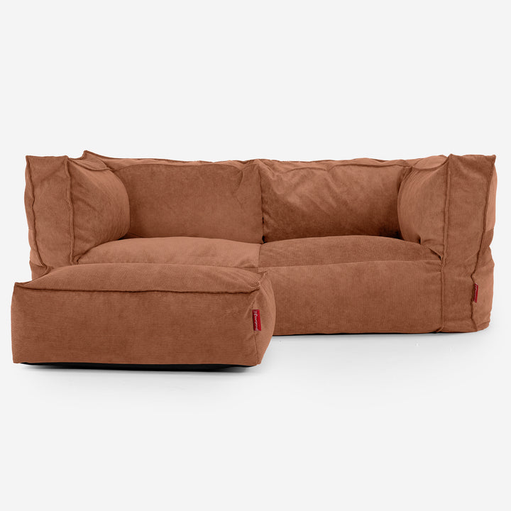Albert Sækkestol Sofa 2 pers - Babyfløjl Rav 02