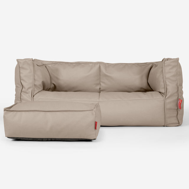 Albert Sækkestol Sofa 2 pers - Vegansk Læder Elfenben 02