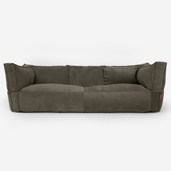 Albert Sækkestol Sofa 3 pers - Babyfløjl Olivengrøn 01