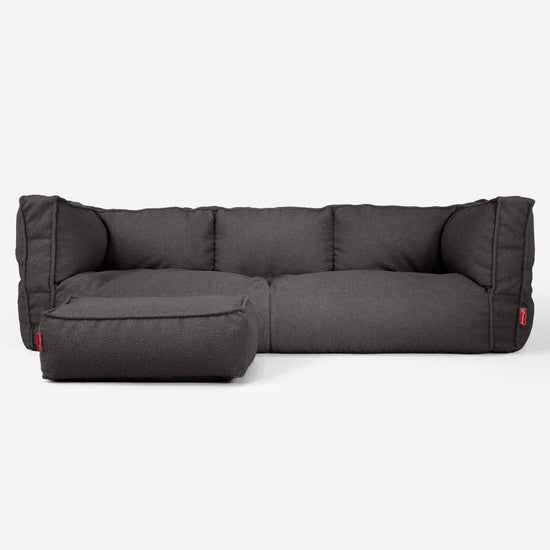 Albert Sækkestol Sofa 3 pers - Boucle Grafit Grå_02