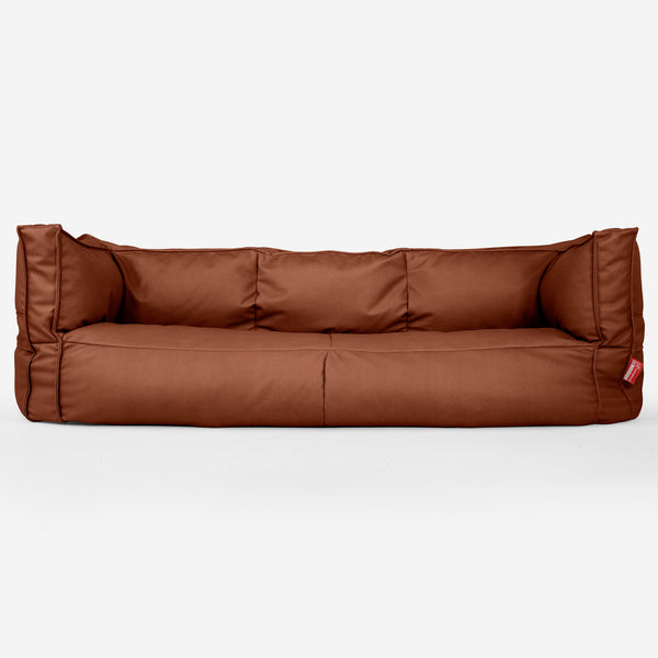 Albert Sækkestol Sofa 3 pers - Vegansk Læder Kastanje 01