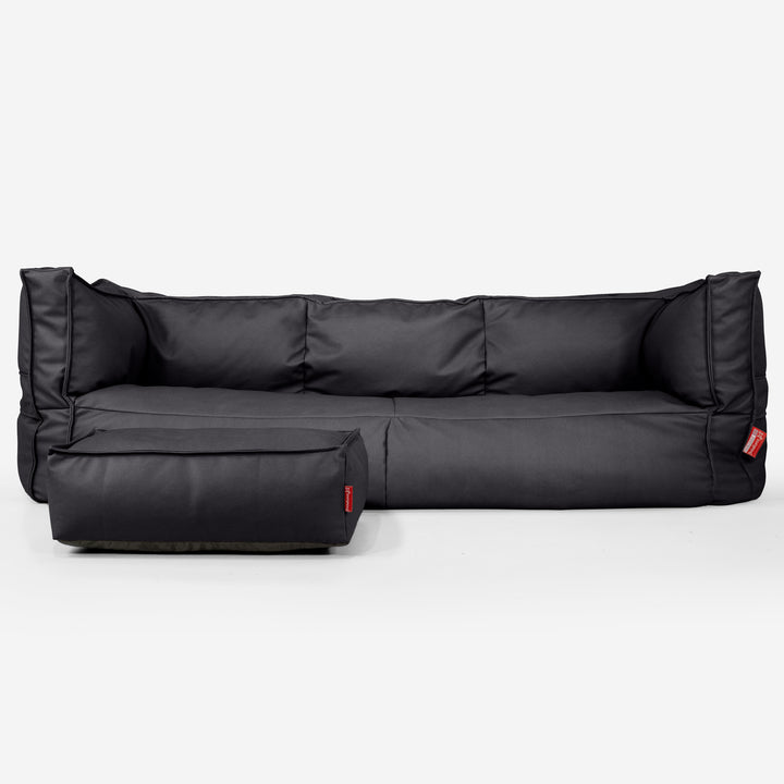 Albert Sækkestol Sofa 3 pers - Vegansk Læder Sort 02