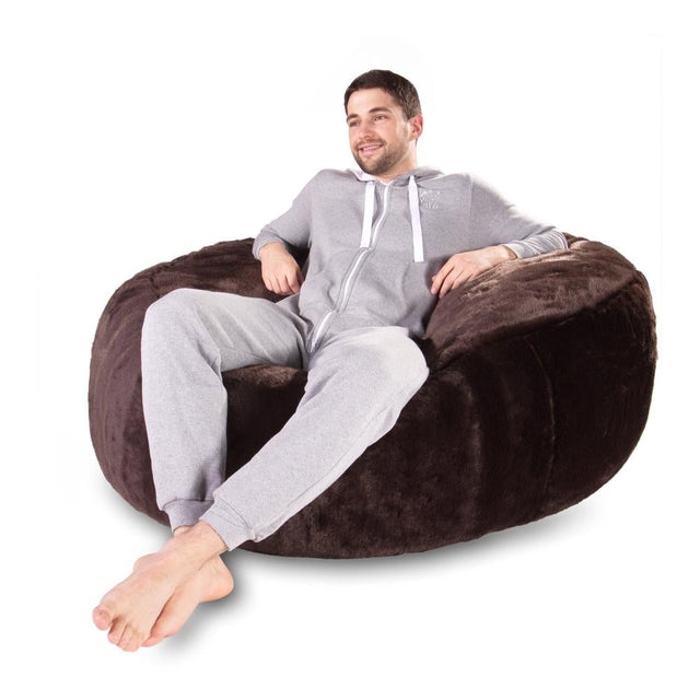 LOUNGE PUG®, Sækkestol Sofa 'Mammut' - Falsk Pels Brun