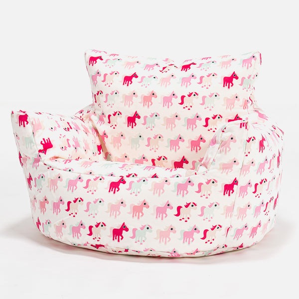 Sækkestol Børn 1-3 år - Trykt Lille Pony Fabric Close-up Image