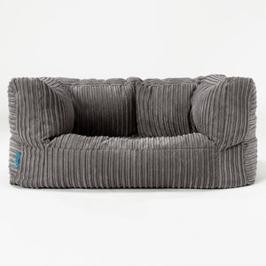 Albert Børnesofa 2-6 år - Klassisk Jernbanefløjl Grafit Grå