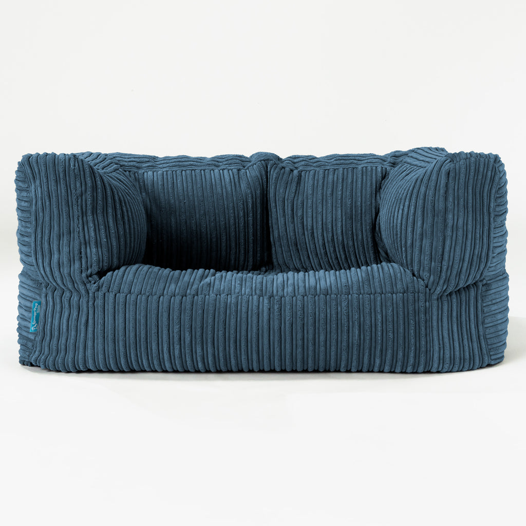 Albert Børnesofa 2-6 år - Klassisk Jernbanefløjl Navy 01