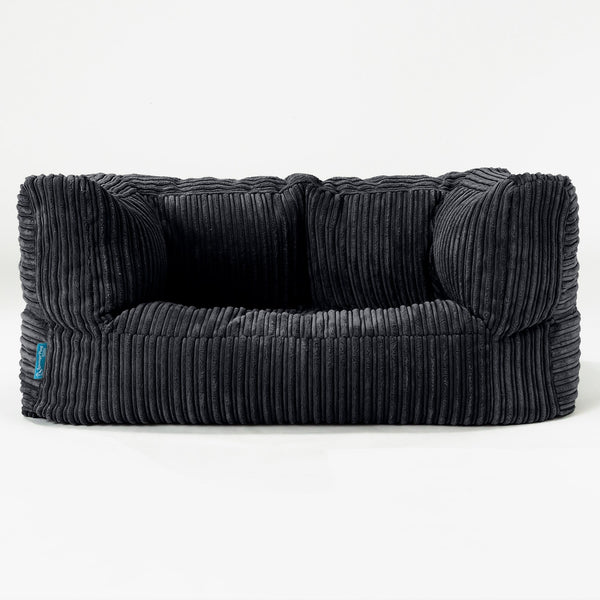 Albert Børnesofa 2-6 år - Klassisk Jernbanefløjl Sort 01