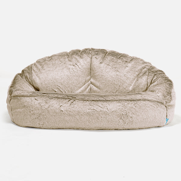 Bubble Børnesofa 2-6 år - Imiteret Kaninpels Gyldenbrun 01