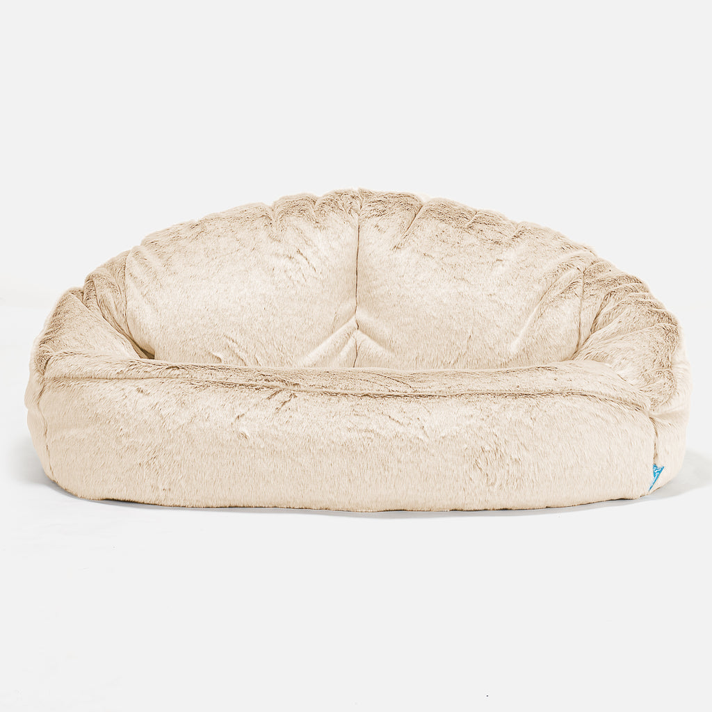 Bubble Børnesofa 2-6 år - Imiteret Kaninpels Hvid 01