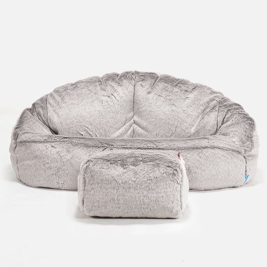 Bubble Børnesofa 2-6 år - Imiteret Kaninpels Lysegrå 02