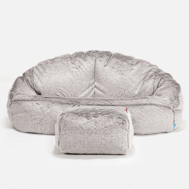 Bubble Børnesofa 2-6 år - Imiteret Kaninpels Lysegrå 02