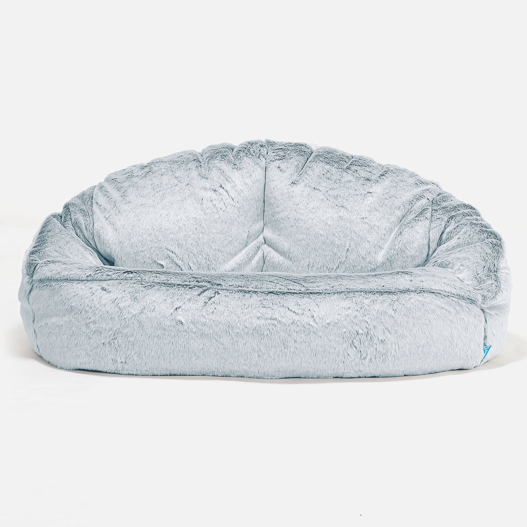 Bubble Børnesofa 2-6 år - Imiteret Kaninpels Støvet Blå 01