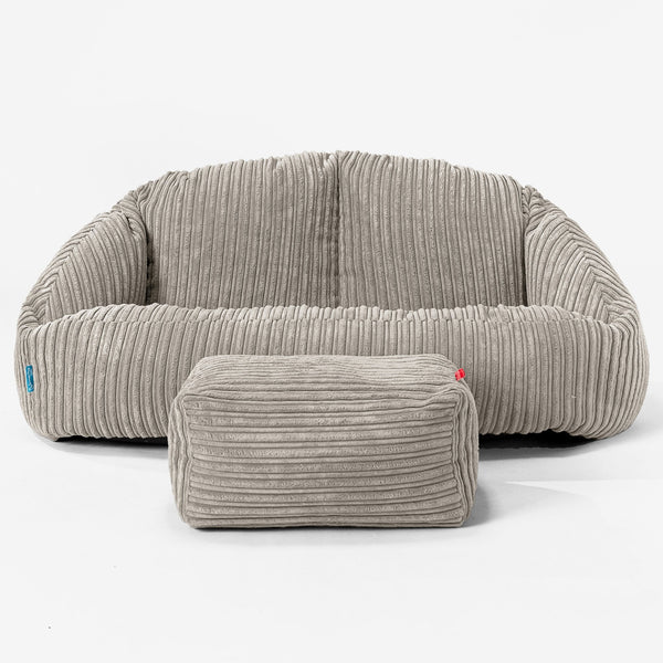 Bubble Børnesofa 2-6 år - Klassisk Jernbanefløjl Mink 01