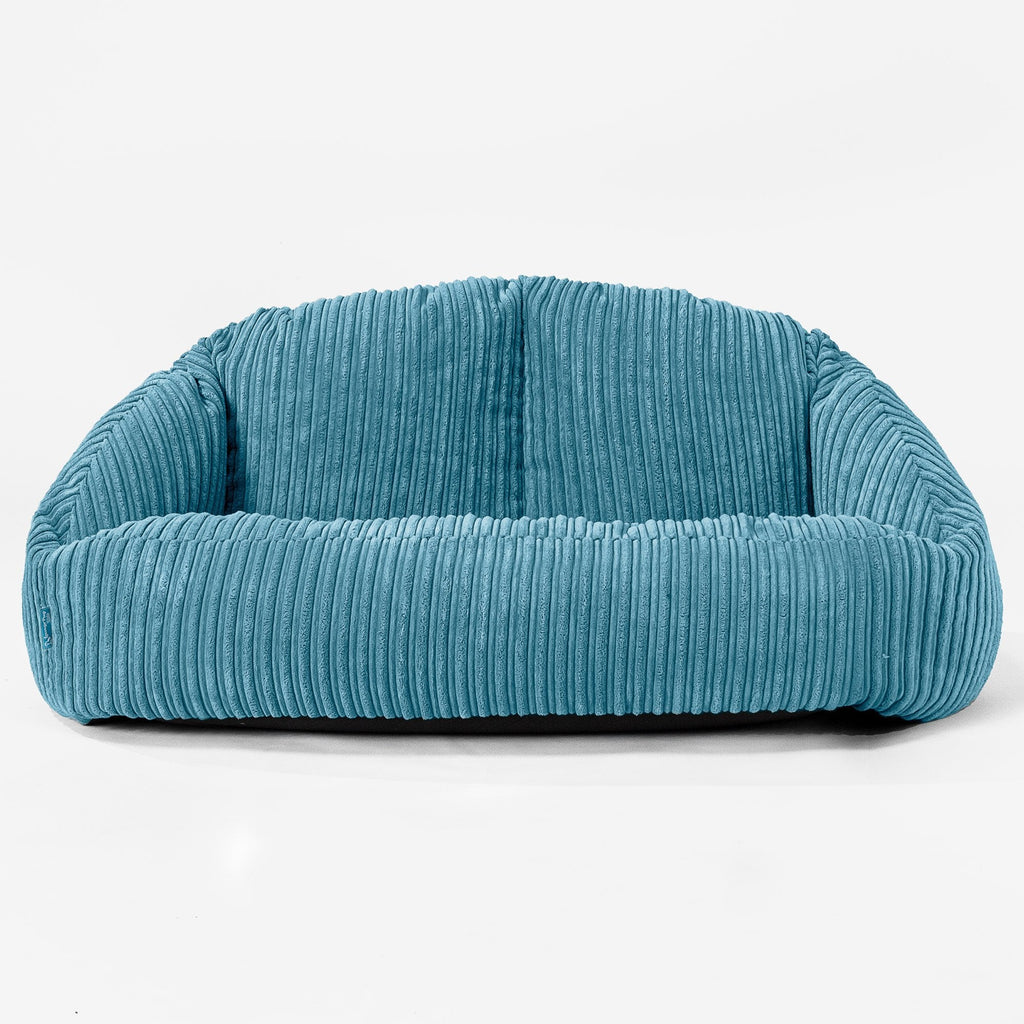 Bubble Børnesofa 2-6 år - Klassisk Jernbanefløjl Turkis Blå 01
