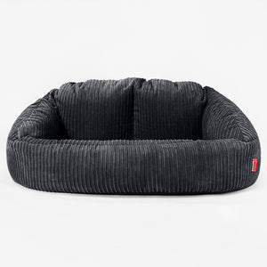 Bubble-sækkesofa - Klassisk Jernbanefløjl Sort
