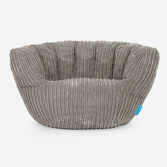 Charles Vintish Sækkestol Børn 2-6 år - Klassisk Jernbanefløjl Mink 01