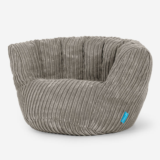 Charles Vintish Sækkestol Børn 2-6 år - Klassisk Jernbanefløjl Mink 02