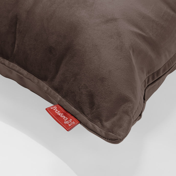 CloudSac 50 Kæmpe Pude med Memory Skum 40 x 80cm - Fløjl Espresso 02