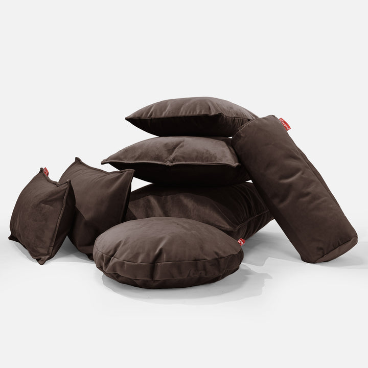 CloudSac 50 Kæmpe Pude med Memory Skum 40 x 80cm - Fløjl Espresso 04