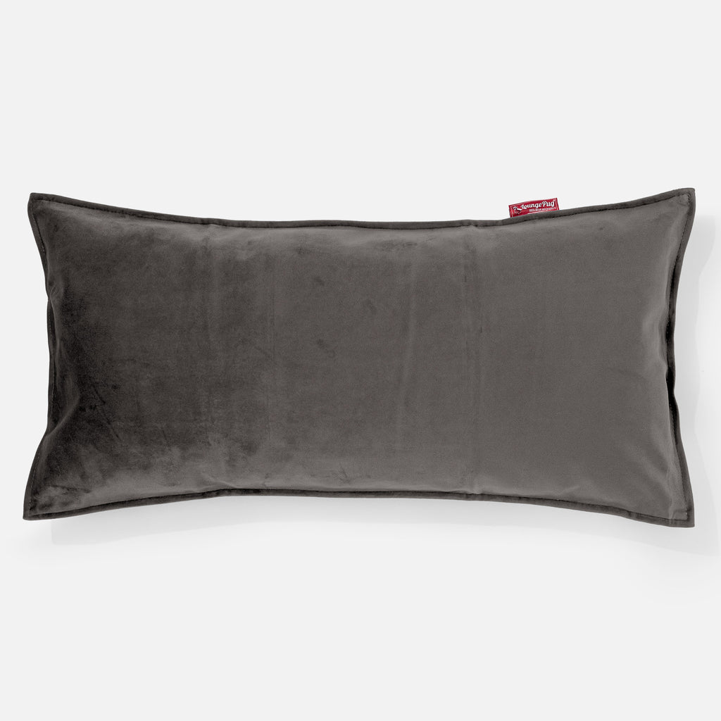 CloudSac 50 Kæmpe Pude med Memory Skum 40 x 80cm - Fløjl Grafit Grå 01