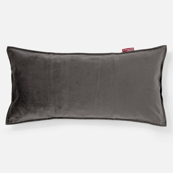 CloudSac 50 Kæmpe Pude med Memory Skum 40 x 80cm - Fløjl Grafit Grå 01