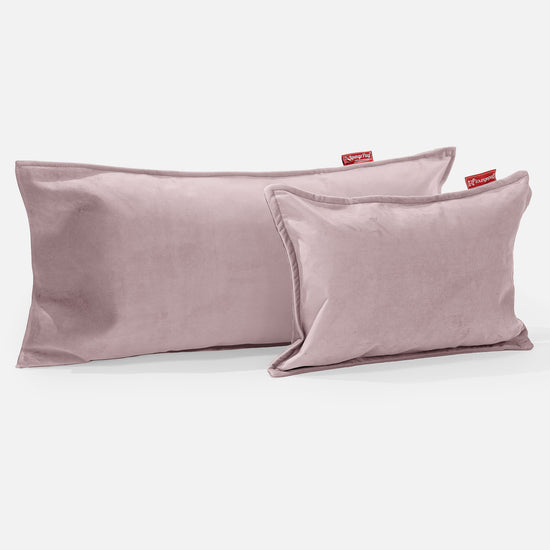 CloudSac 50 Kæmpe Pude med Memory Skum 40 x 80cm - Fløjl Lyserød 03