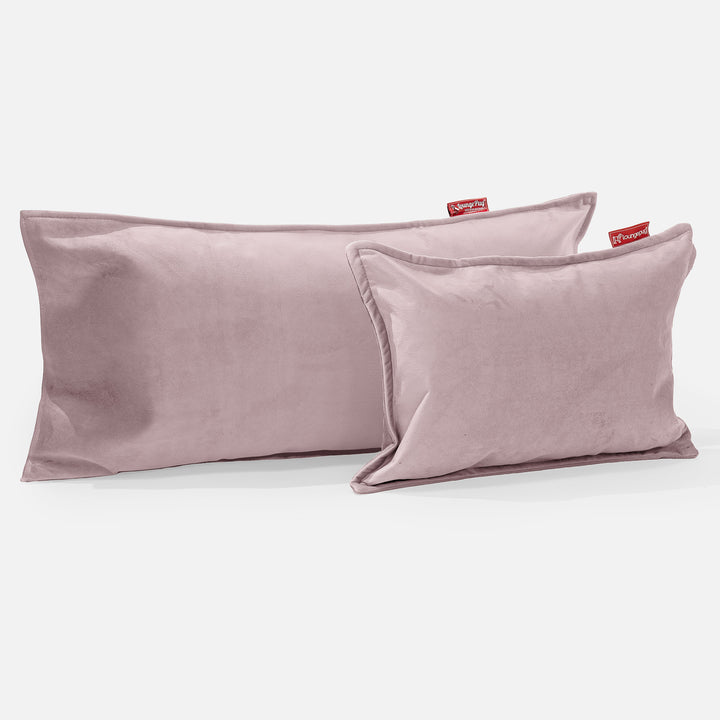 CloudSac 50 Kæmpe Pude med Memory Skum 40 x 80cm - Fløjl Lyserød 03