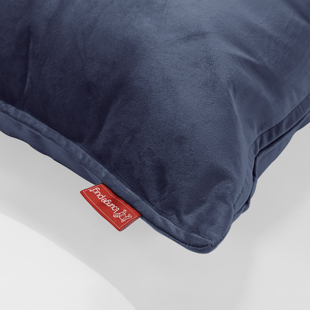 CloudSac 50 Kæmpe Pude med Memory Skum 40 x 80cm - Fløjl Marineblå 02