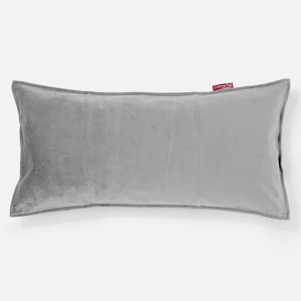 CloudSac 50 Kæmpe Pude med Memory Skum 40 x 80cm - Fløjl Sølv 01