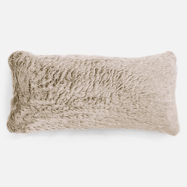 CloudSac 50 Kæmpe Pude med Memory Skum 40 x 80cm - Imiteret Kaninpels Gyldenbrun 01