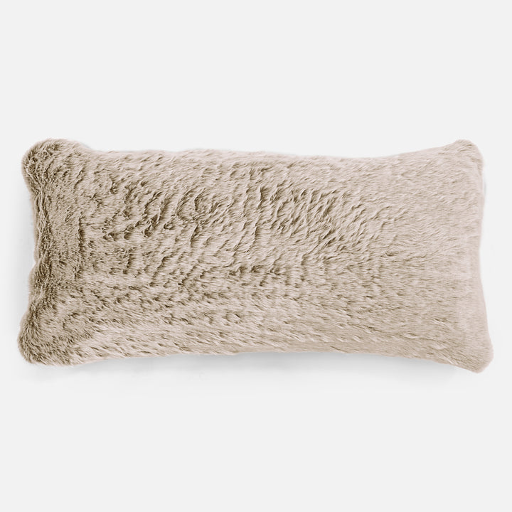 CloudSac 50 Kæmpe Pude med Memory Skum 40 x 80cm - Imiteret Kaninpels Gyldenbrun 01