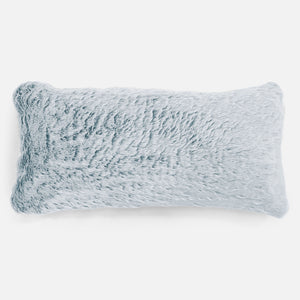 Kæmpe Pudebetræk 40 x 70cm - Imiteret Kaninpels Støvet Blå