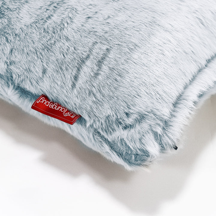 CloudSac 50 Kæmpe Pude med Memory Skum 40 x 80cm - Imiteret Kaninpels Støvet Blå 02