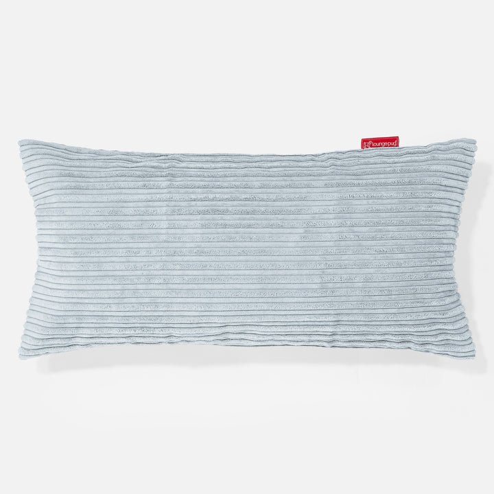 CloudSac 50 Kæmpe Pude med Memory Skum 40 x 80cm - Klassisk Jernbanefløjl Baby Blå 01